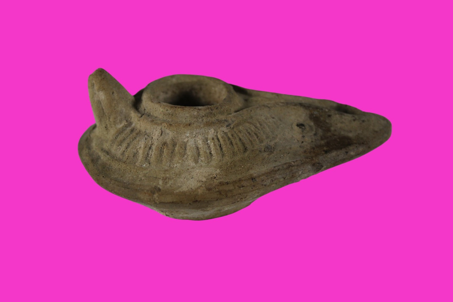 Ancient Holy Land Oil Lamp Artifact  From Jesus Christ Homeland 400-600AD COA 35