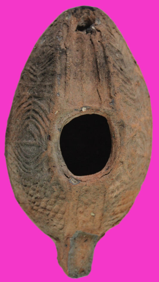Ancient Holy Land Oil Lamp Artifact Jesus Christ Home Israel 300-600 AD COA 83