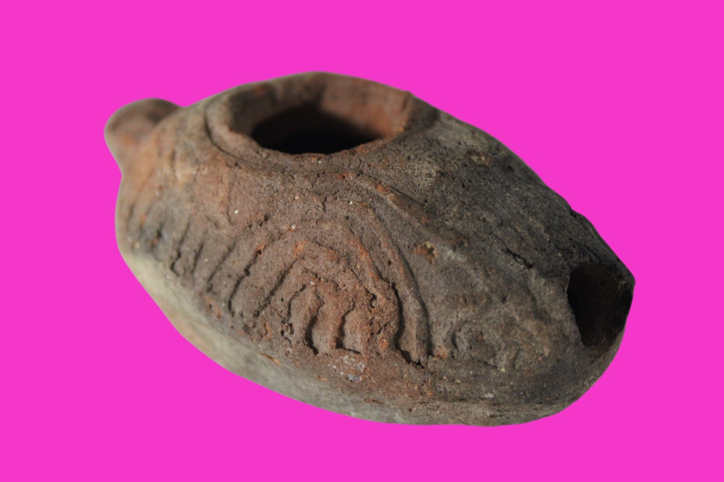 Ancient Holy Land Oil Lamp Artifact Jesus Christ Home Israel 300-600 AD COA 69