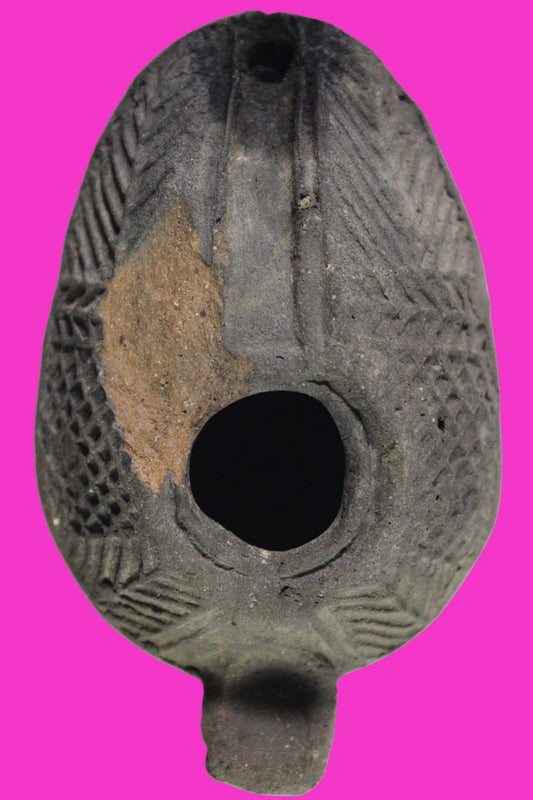 Ancient Holy Land Oil Lamp Artifact Jesus Christ Home Israel 300-600 AD COA 75