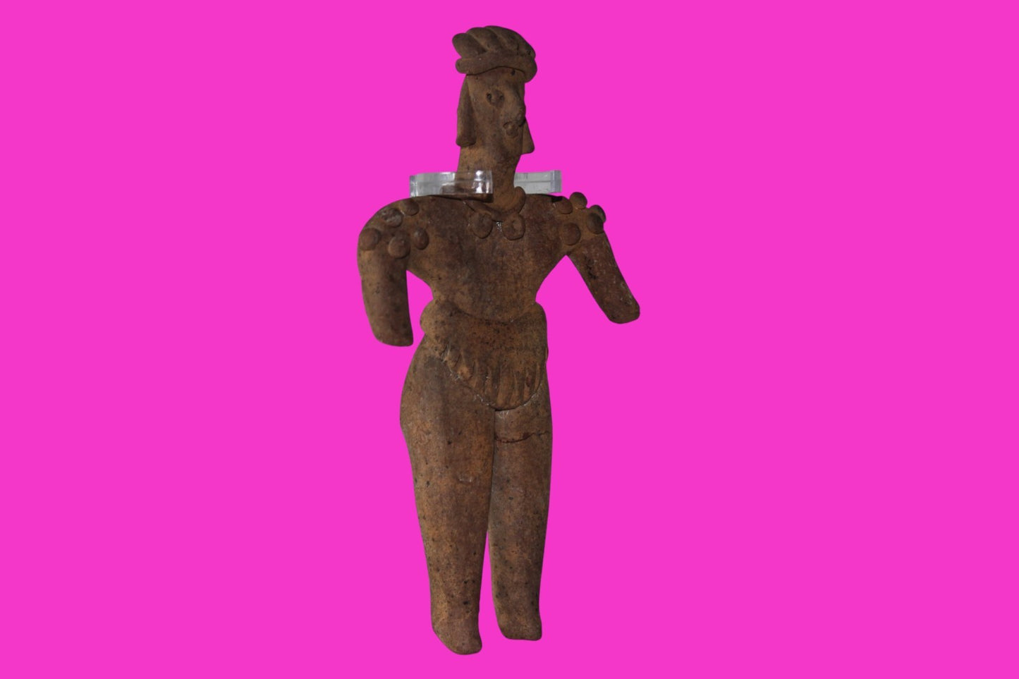 Pre Columbian Artifact 6in Female Shaman Tomb Figure Colima Mexico 100BC COA 266