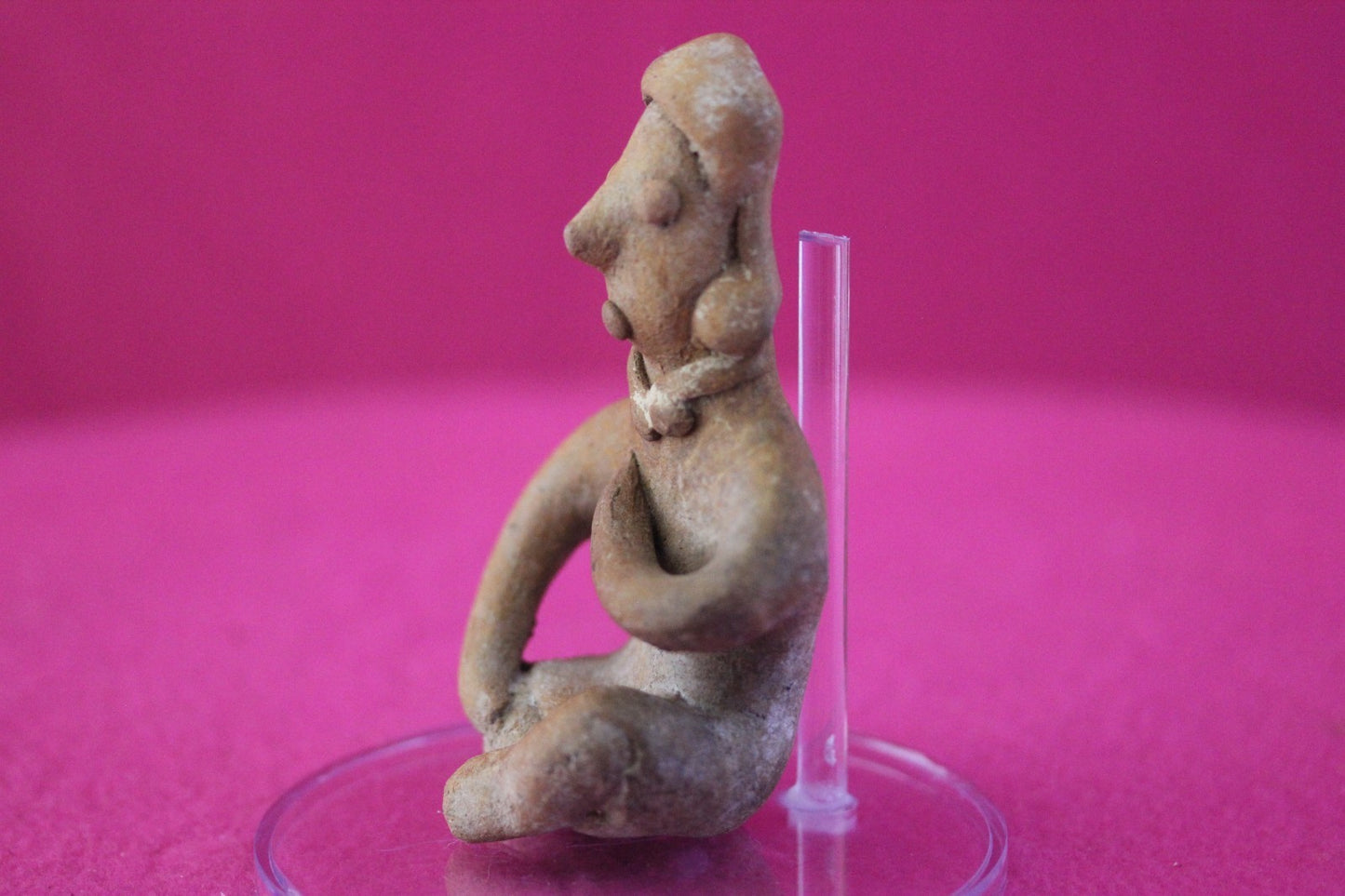 Pre Columbian Authentic Artifact Rare Seated Tomb Figure Colima Mexico COA 187