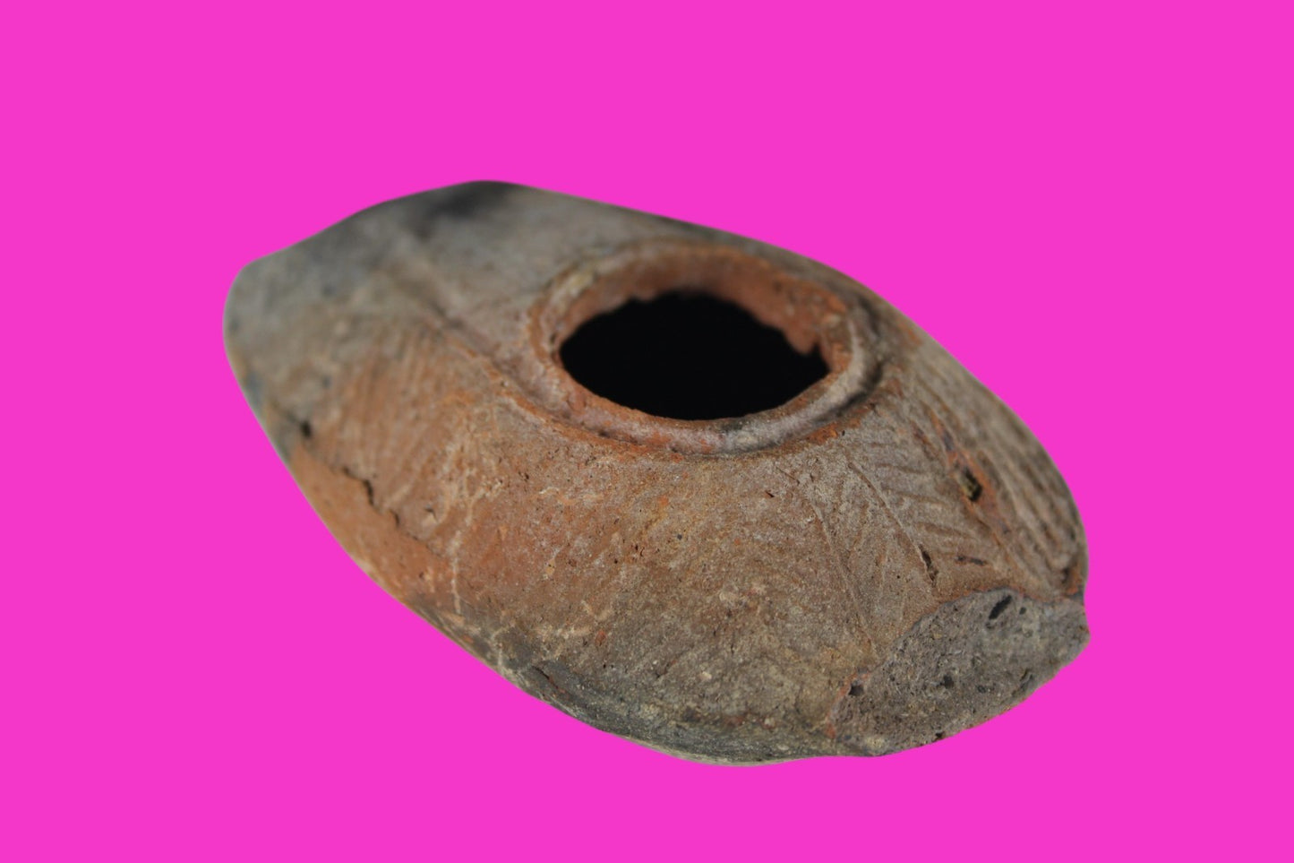 Ancient Holy Land Oil Lamp Artifact Jesus Christ Home Israel 300-600 AD COA 107