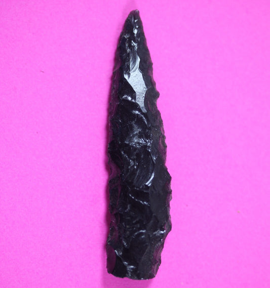 Authentic Pre Columbian Artifact Aztec Arrowhead Battle of Mexico City COA 37