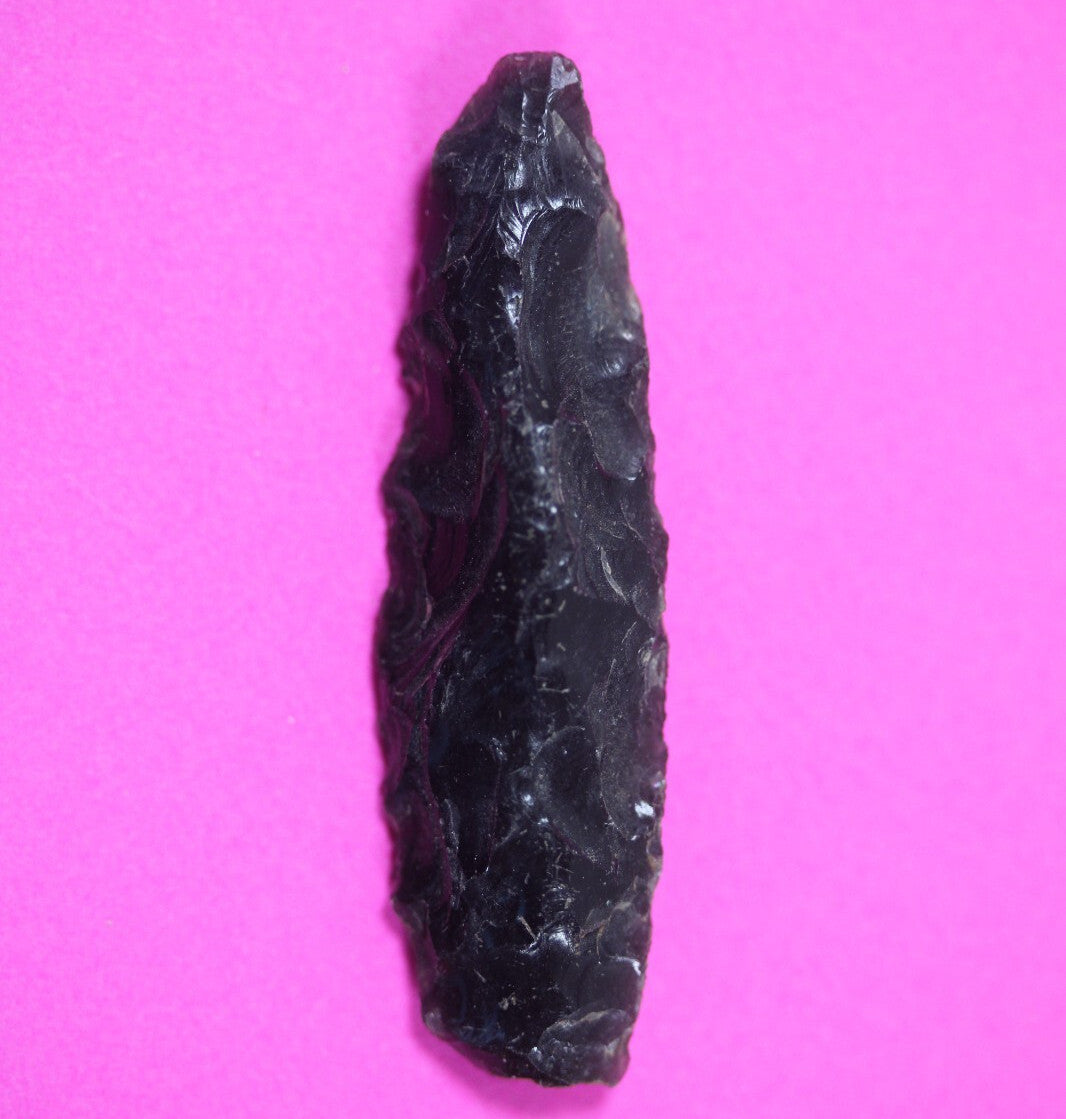 Pre Columbian Artifact Authentic Aztec Arrowhead Battle of Mexico City COA 78