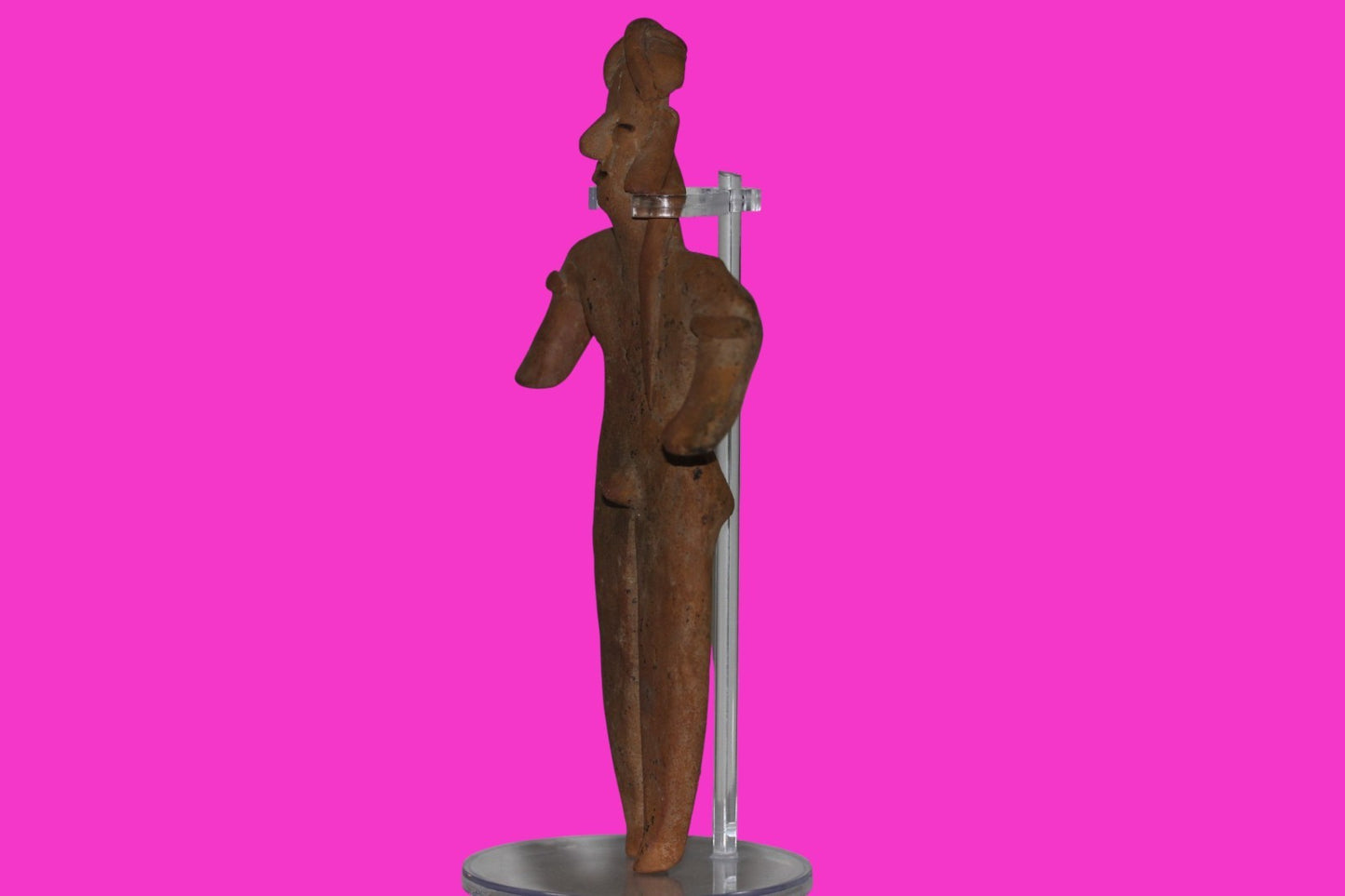 Pre Columbian Artifact Huge 8 Inch Tall Tomb Figure Colima Mexico 100 BC COA 232