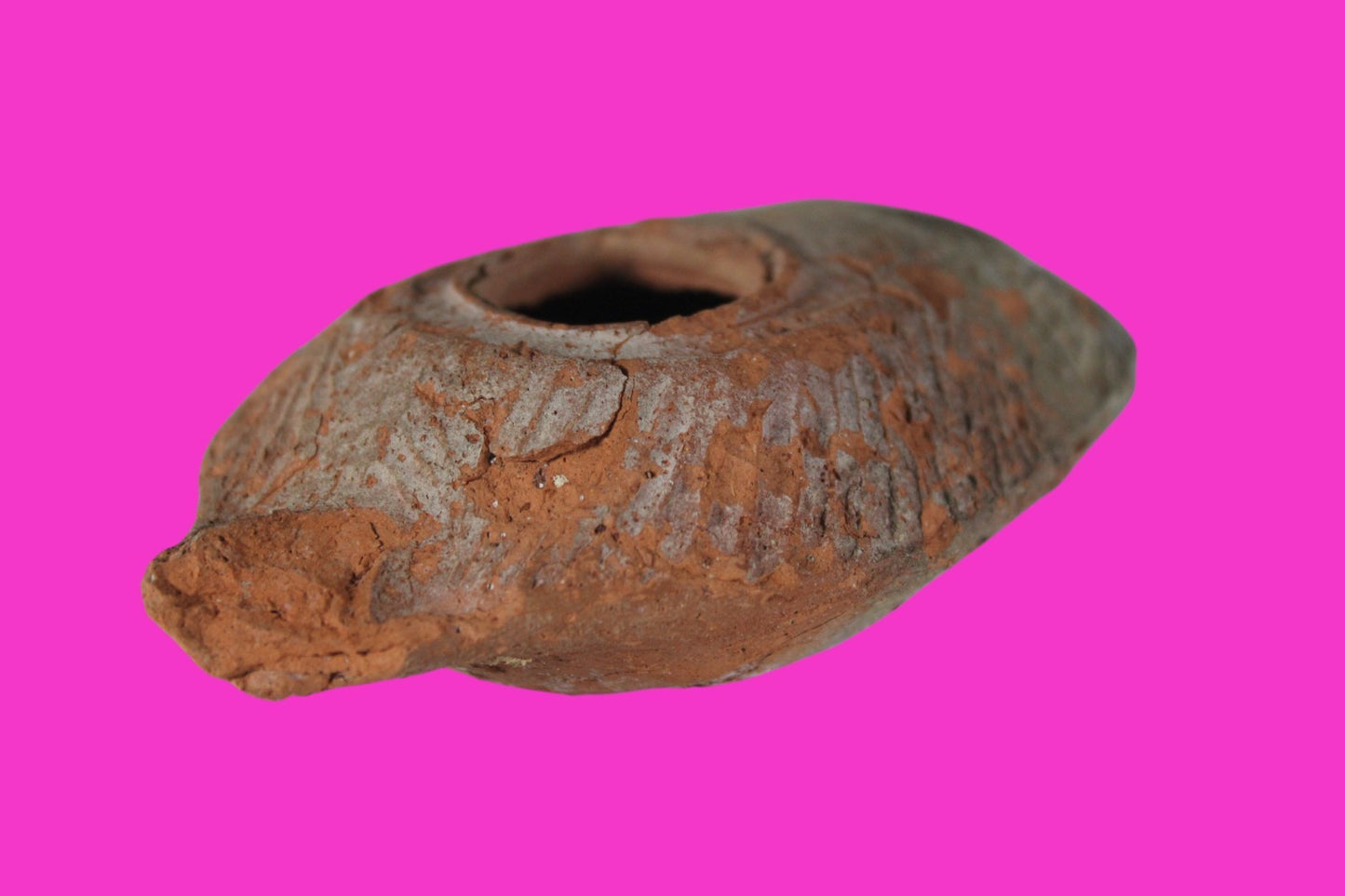 Ancient Holy Land Oil Lamp Artifact Jesus Christ Home 300-600 AD Israel COA 101