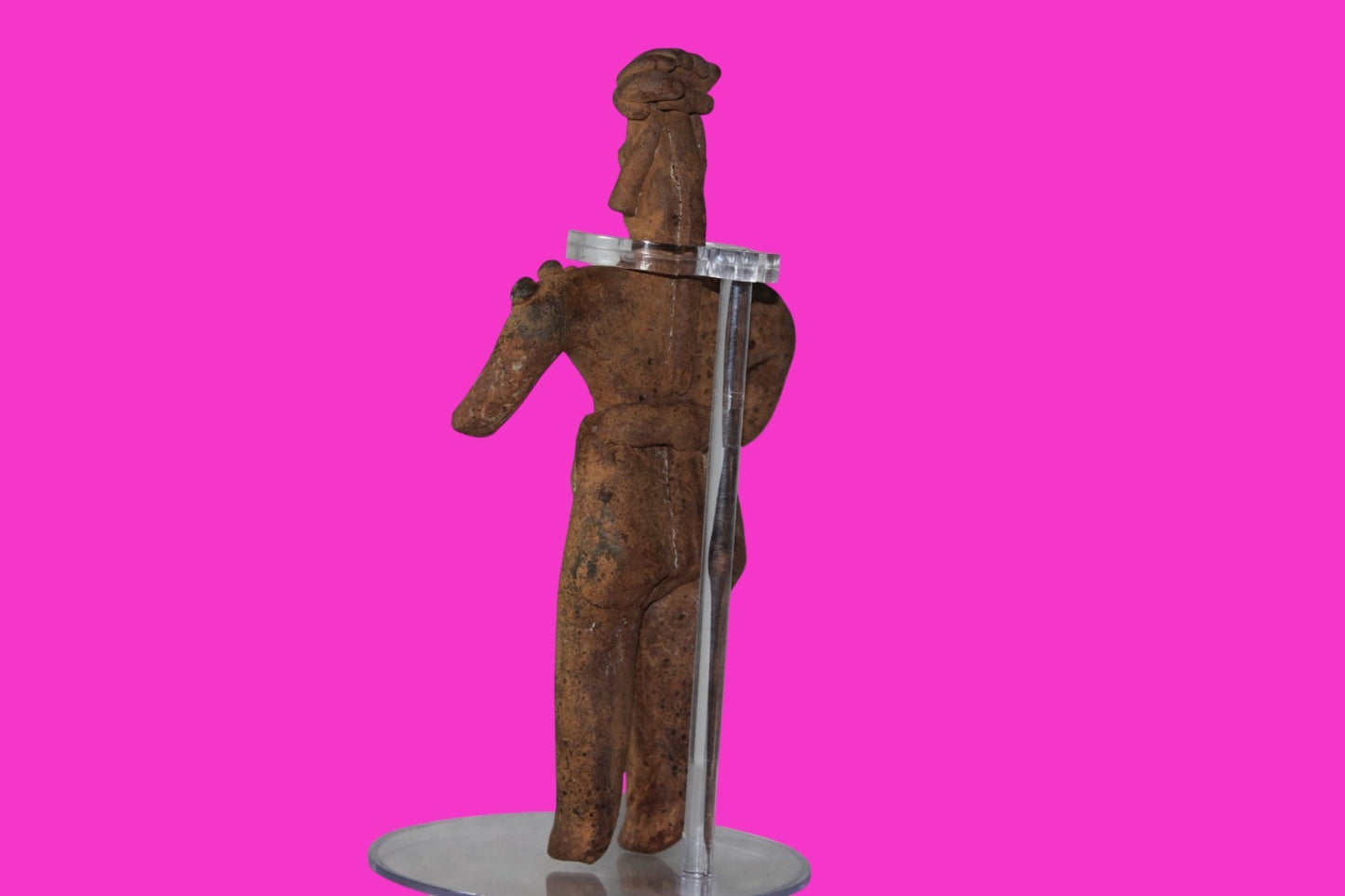 Pre Columbian Artifact 6in Female Shaman Tomb Figure Colima Mexico 100BC COA 266