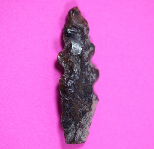 Authentic Pre Columbian Artifact Aztec Arrowhead Battle of Mexico City COA 63
