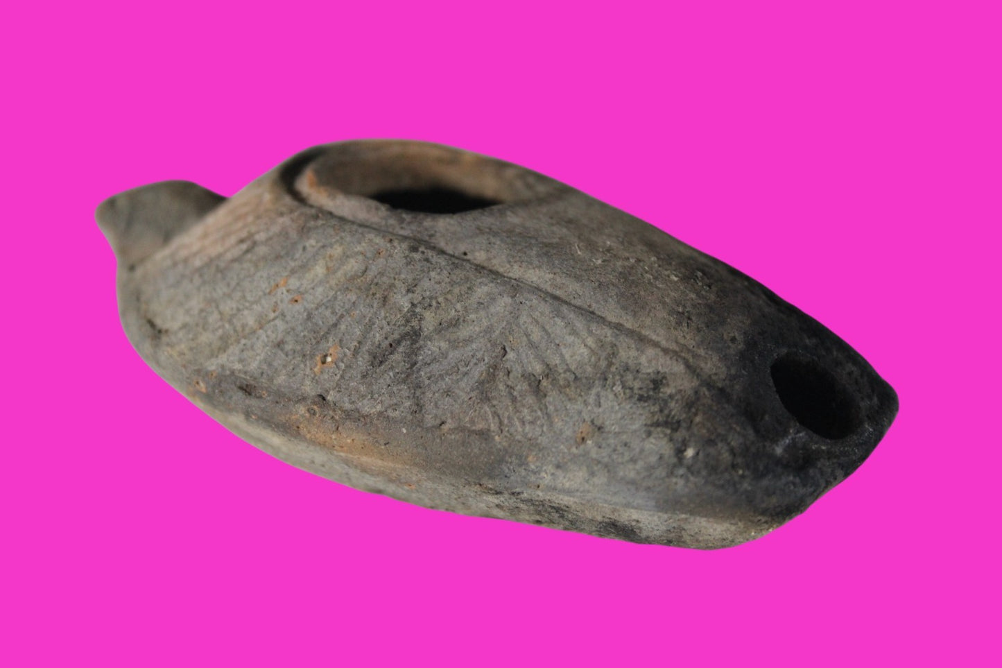 Ancient Holy Land Oil Lamp Artifact Jesus Christ Home Israel 300-600 AD COA 91