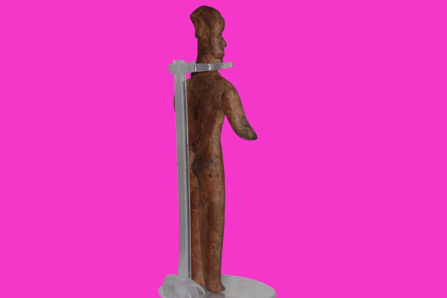 Pre Columbian Artifact 7 inch Male Shaft Tomb Figure Colima Mexico 100BC COA 263