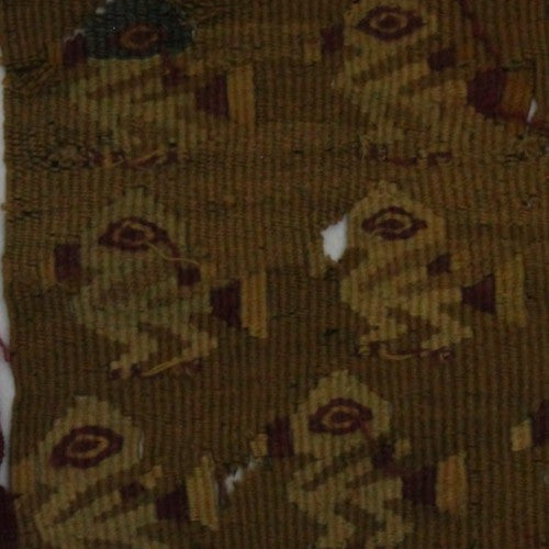 Pre Columbian Authentic Artifact Frameable Textile Border Chancay Peru COA 34