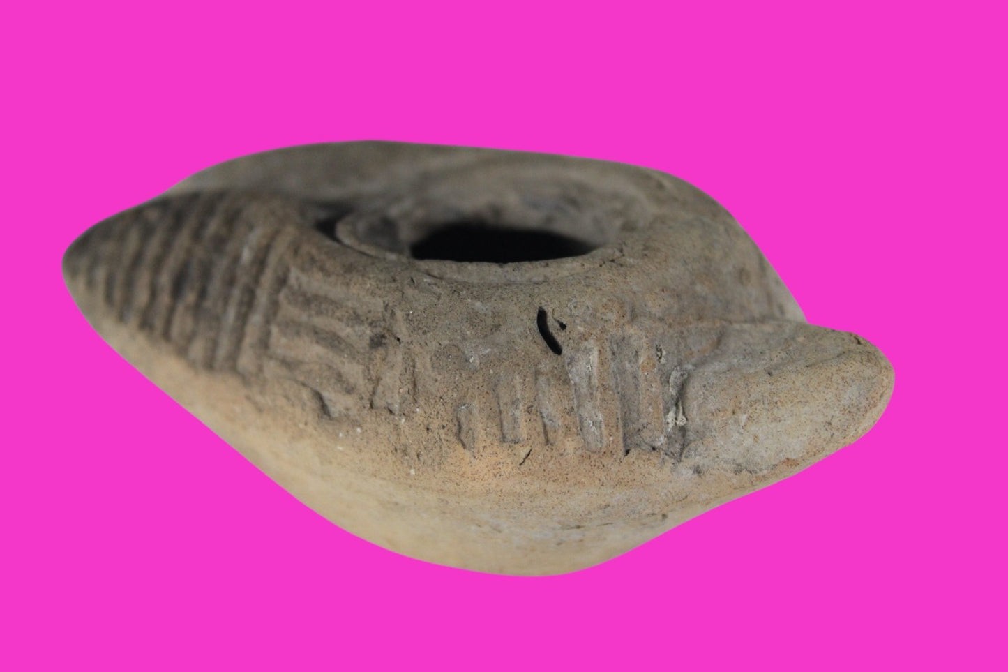 Ancient Holy Land Oil Lamp Artifact Jesus Christ Home 300-600 AD Israel COA 99