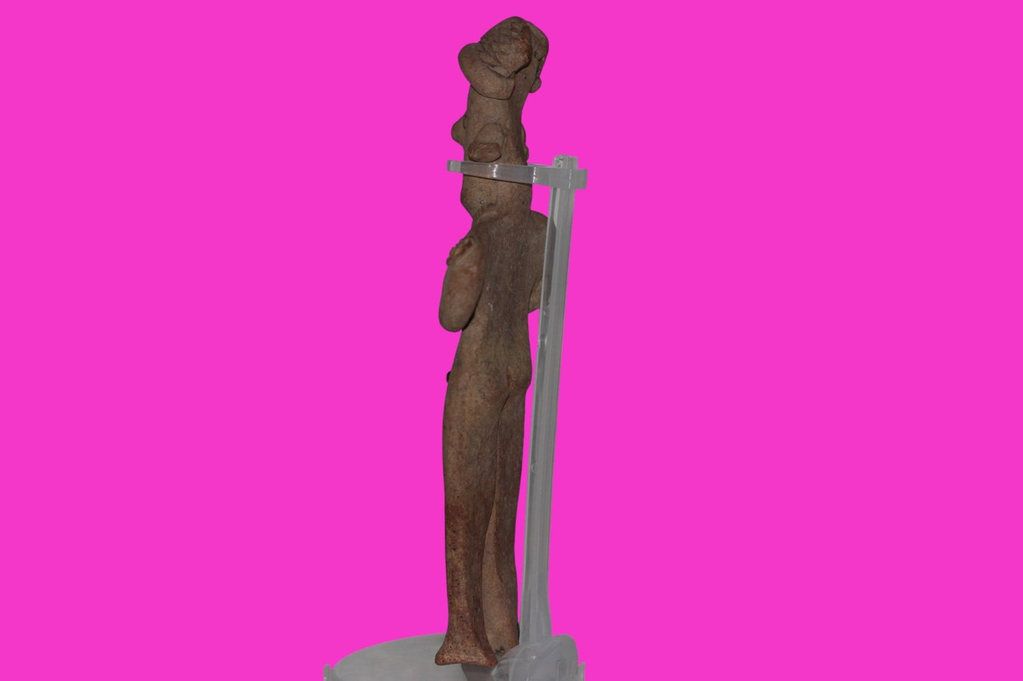 Pre Columbian Artifact 8 inch Male Shaft Tomb Figure Colima Mexico 100BC COA 262