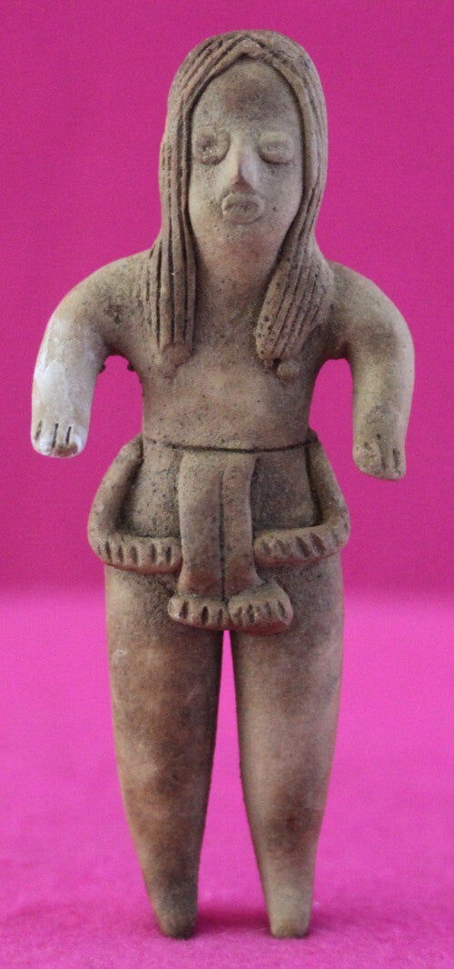 Authentic Pre Columbian Artifact Tomb Figure Colima Mexico 100 BC-250 AD COA 166