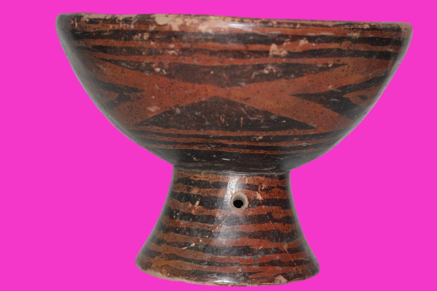 Pre Columbian Authentic Artifact Pedestal Bowl Narino Columbia 1000 AD COA J50