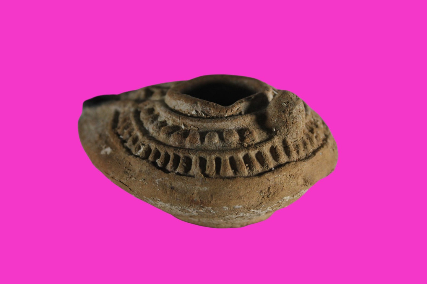 Hi Quality Ancient Holy Land Oil Lamp Artifact Jesus Christ Home 400-500AD COA31