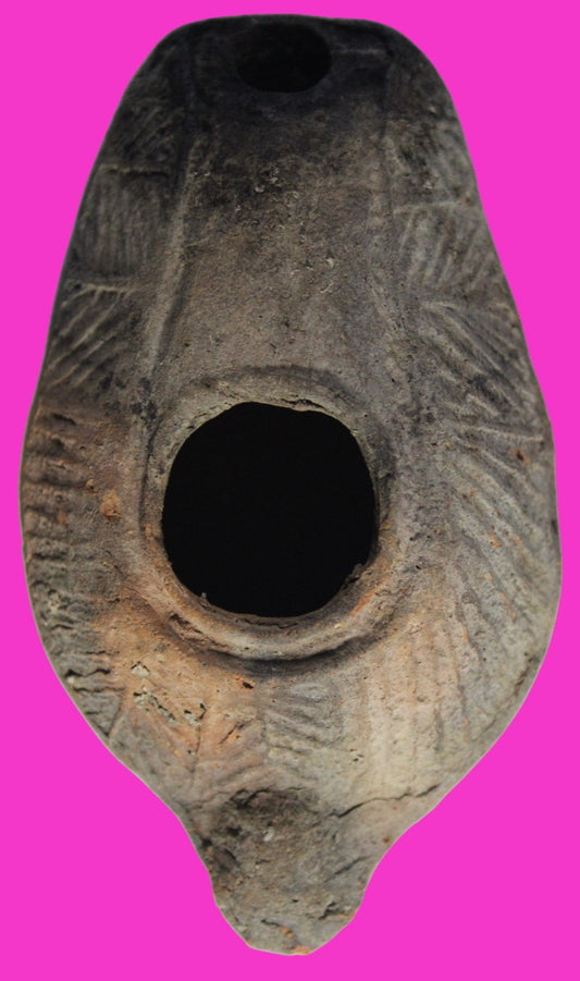 Ancient Holy Land Oil Lamp Artifact Jesus Christ Home Israel 300-600 AD COA 91