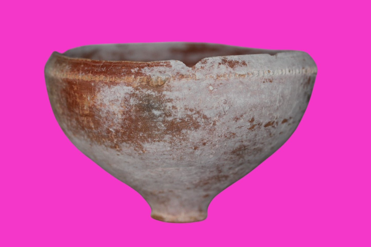 Ancient Holy Land Bowl Artifact From Time of Jesus Christ 100BC-200AD COA J135