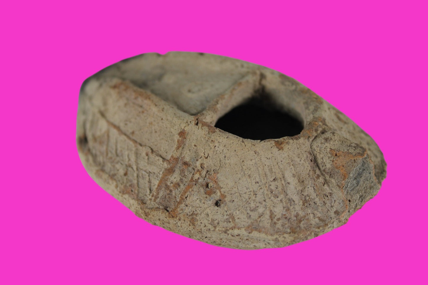 Ancient Holy Land Oil Lamp Artifact Jesus Christ Home Israel 300-600 AD COA 105