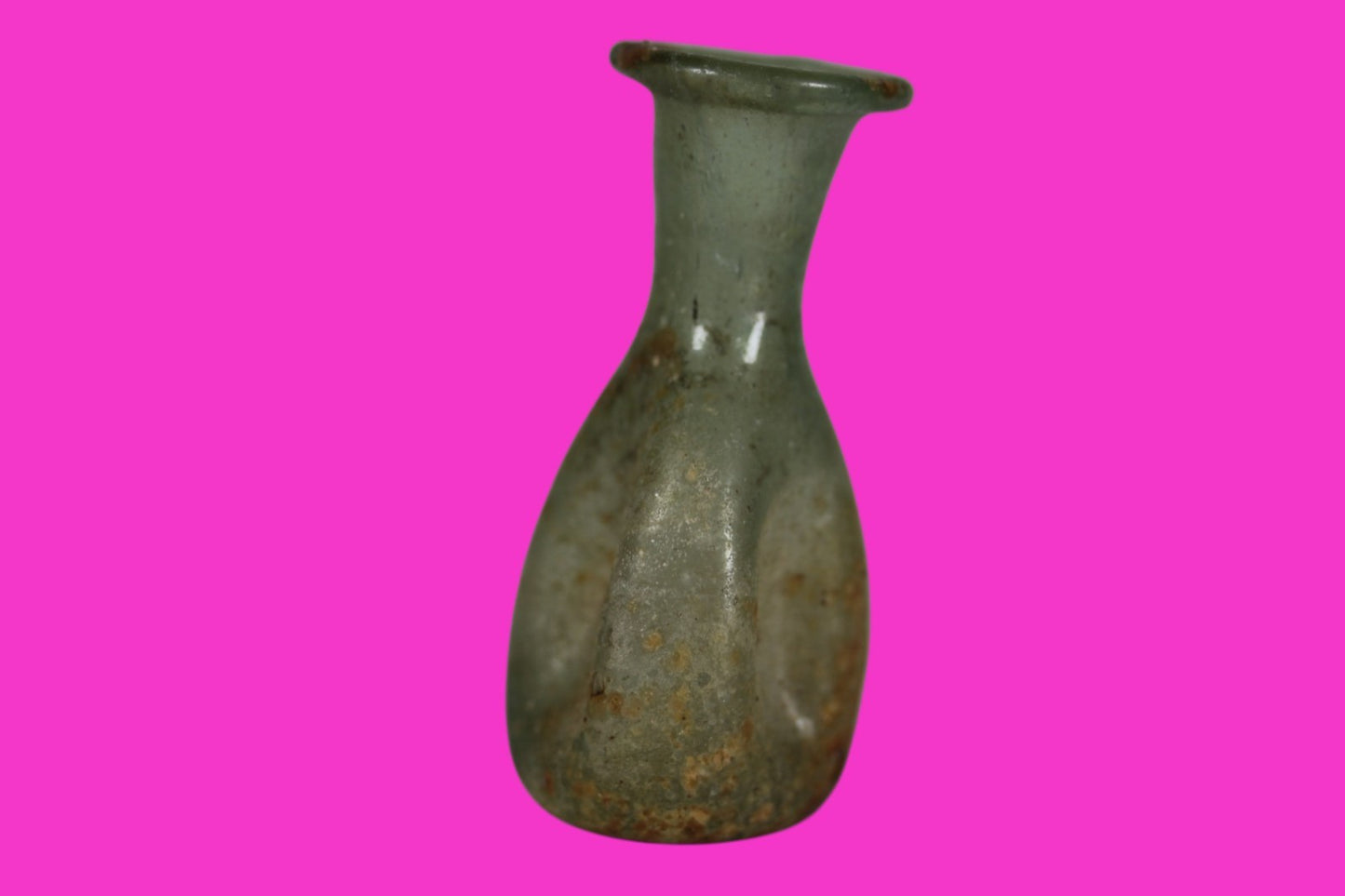 Holy Land Artifact Authentic Ancient Glass Bottle 100-300 AD Roman Era COA J10
