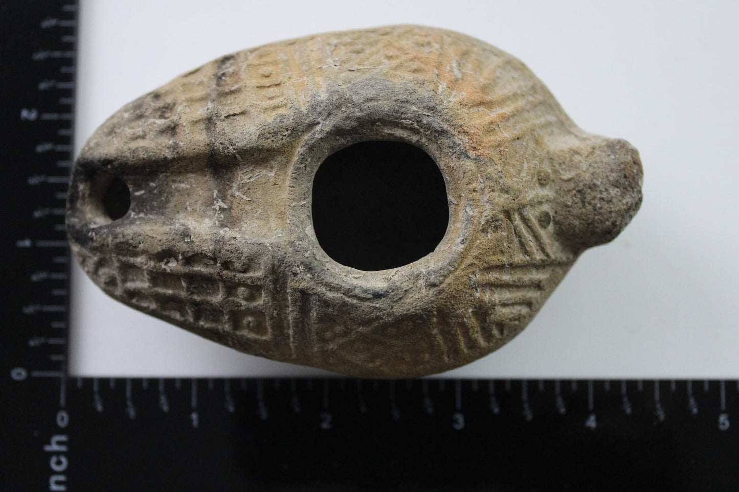 Ancient Holy Land Big Oil Lamp Artifact Home of Jesus Christ 200-500 AD COA J152