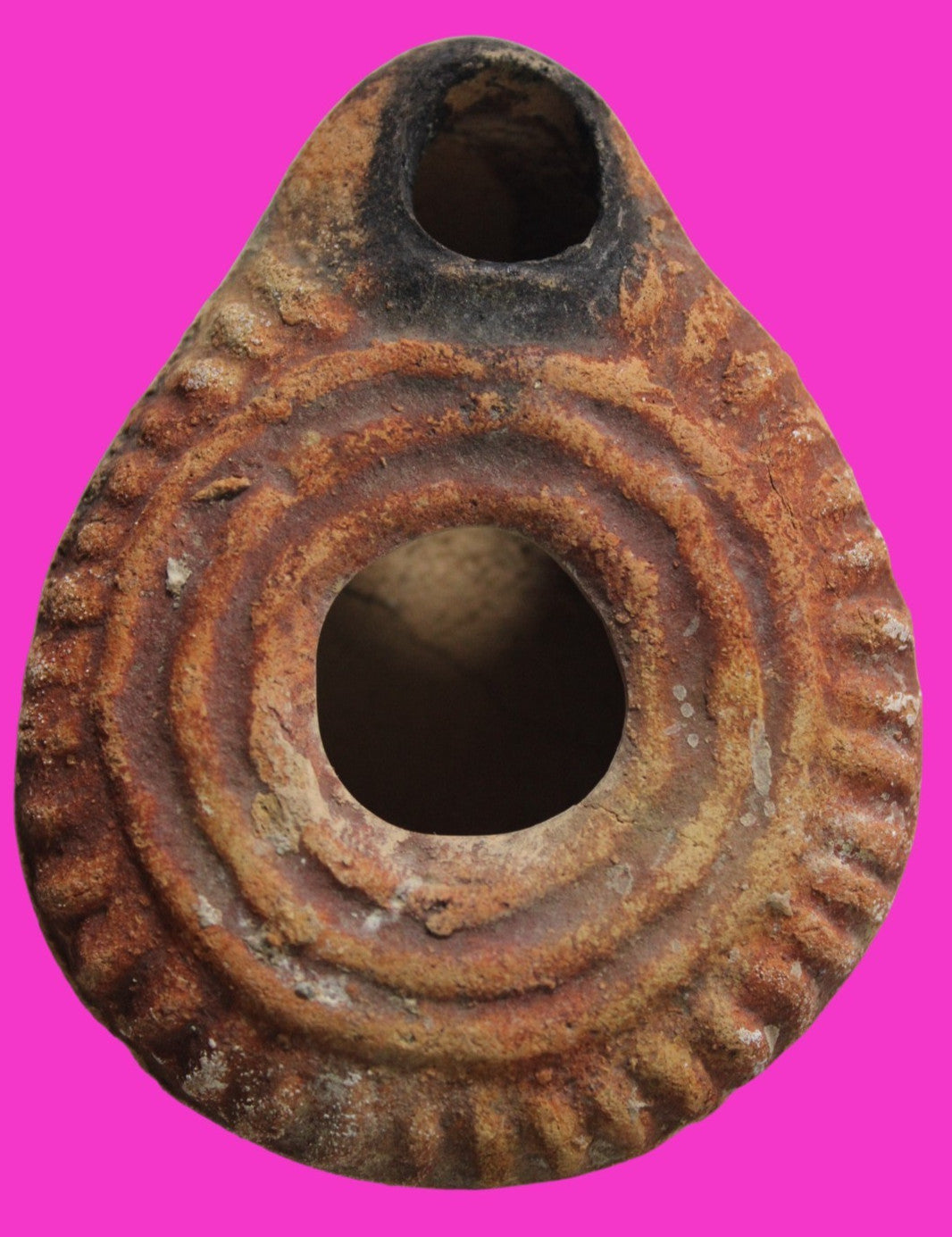 Ancient Holy Land Oil Lamp Artifact Jesus Christ Homeland 100BC-400AD COA 23