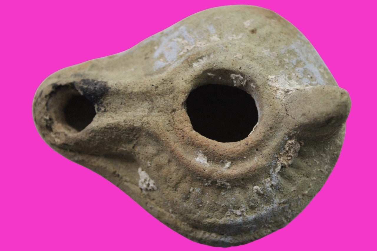 Ancient Holy Land Oil Lamp Artifact From Jesus Christ Home Land 100-500AD COA 67