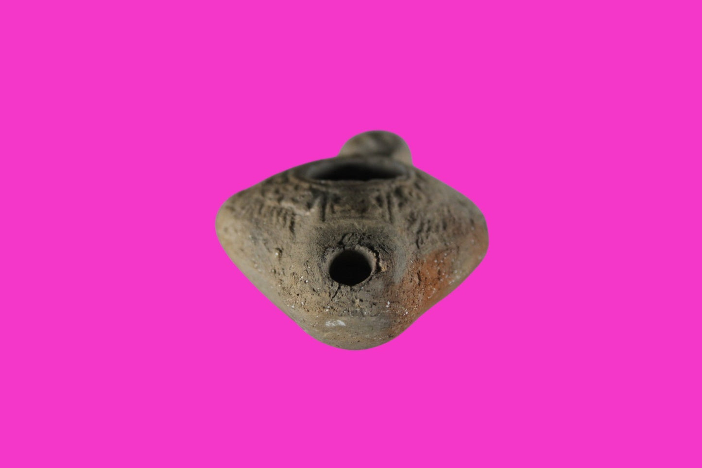 Ancient Holy Land Oil Lamp Artifact Jesus Christ Homeland 100BC-400AD COA 19