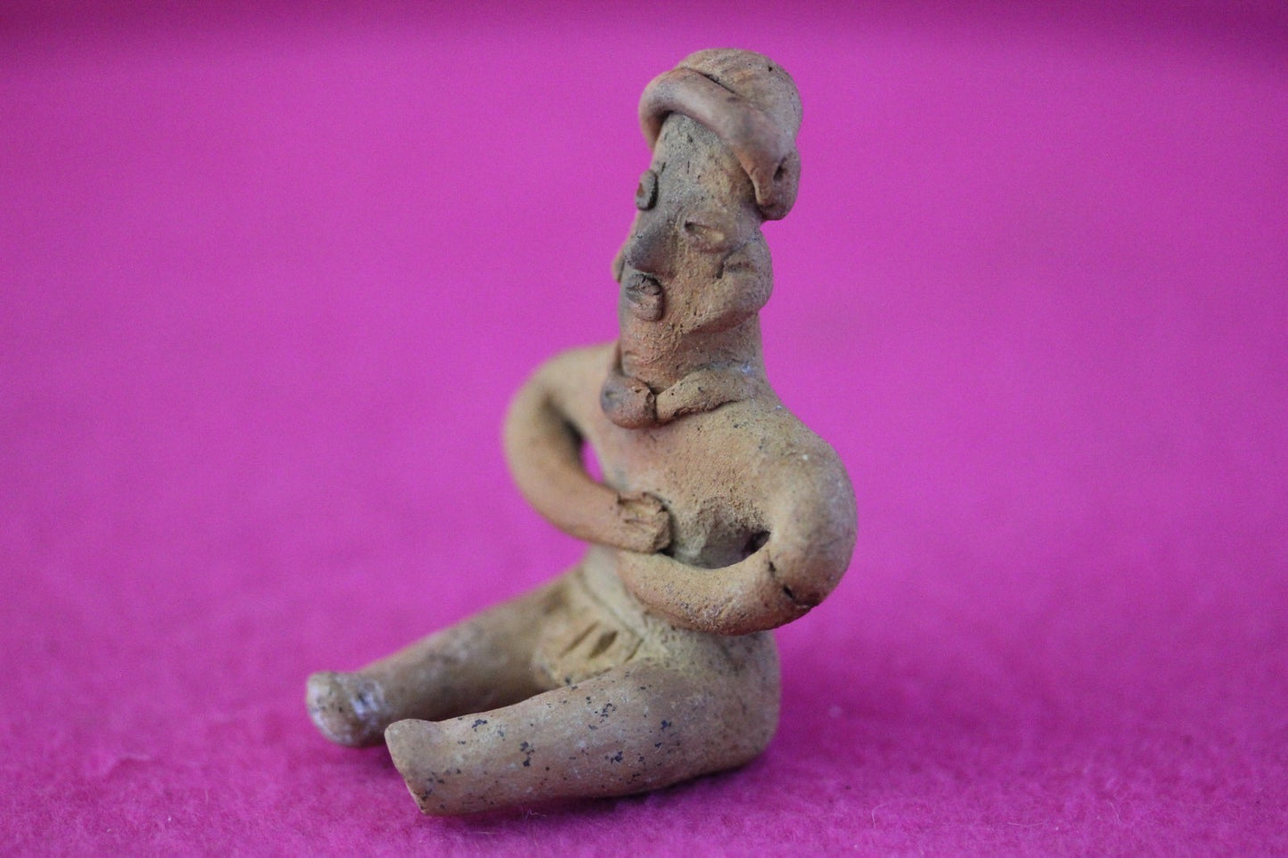 Pre Columbian Artifact Authentic Rare Seated Tomb Figure Colima Mexico COA 189