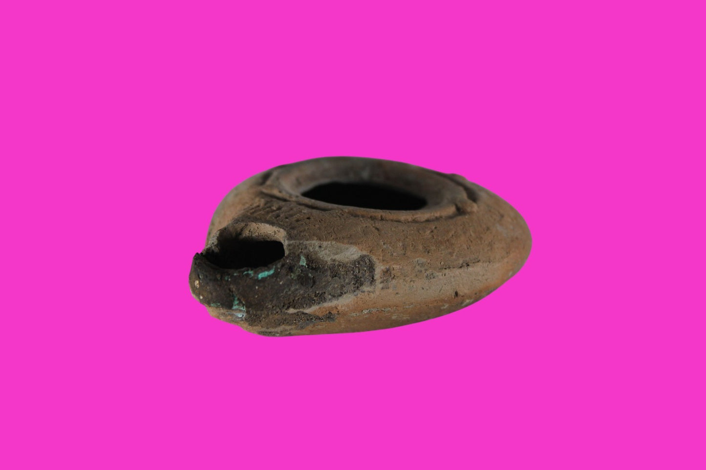 Ancient Holy Land Oil Lamp Artifact Jesus Christ Homeland 100BC-400AD COA 21