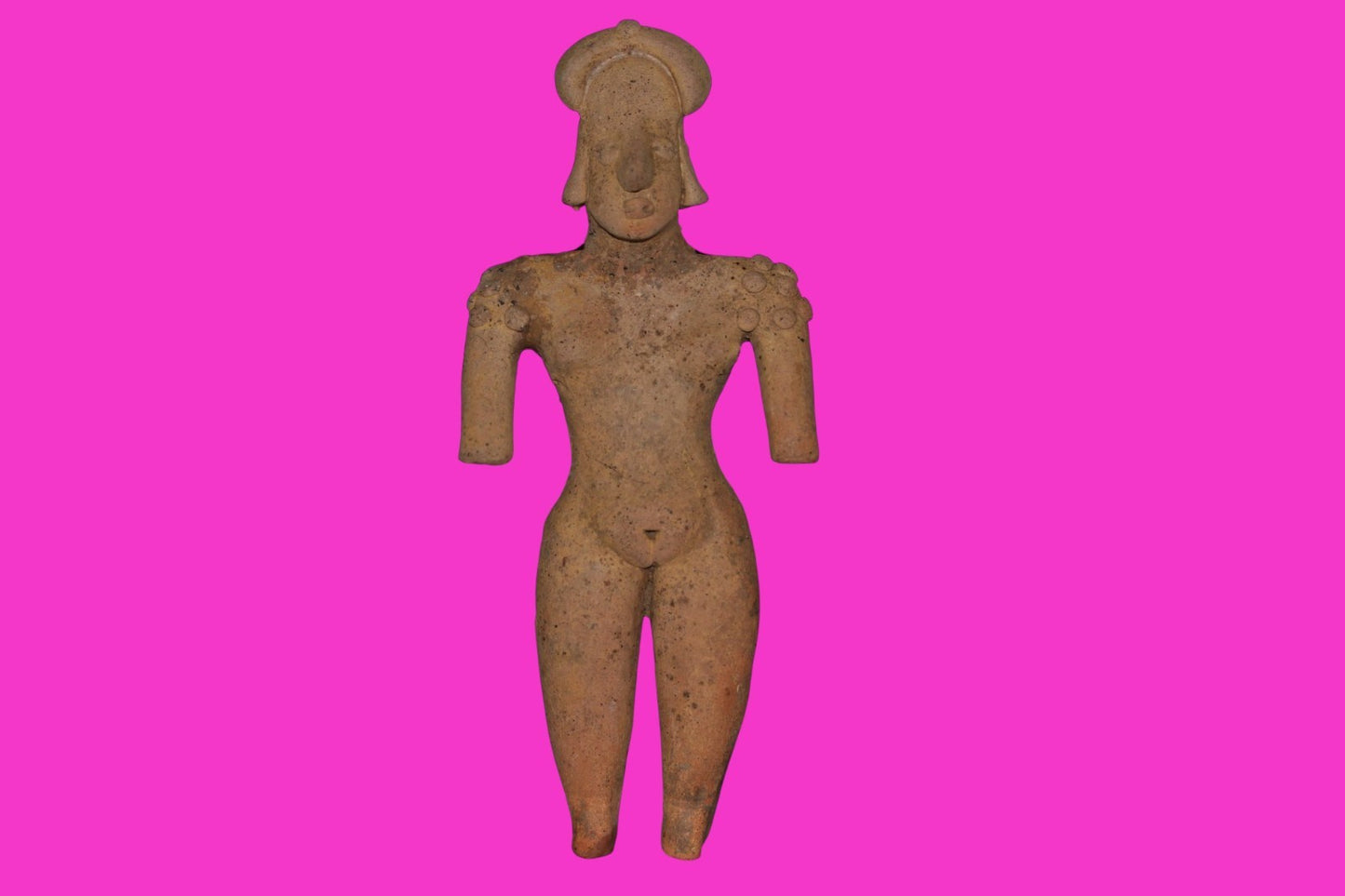 Pre Columbian Artifact 6in Female Shaman Tomb Figure Colima Mexico 100BC COA 253