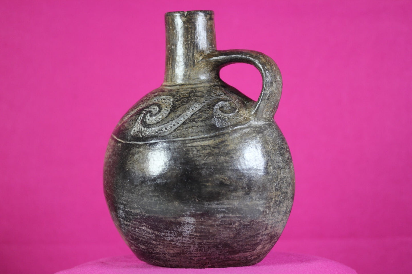 Pre Columbian Artifact Moche Incised Pottery Jar 100-800 AD Authentic COA J26