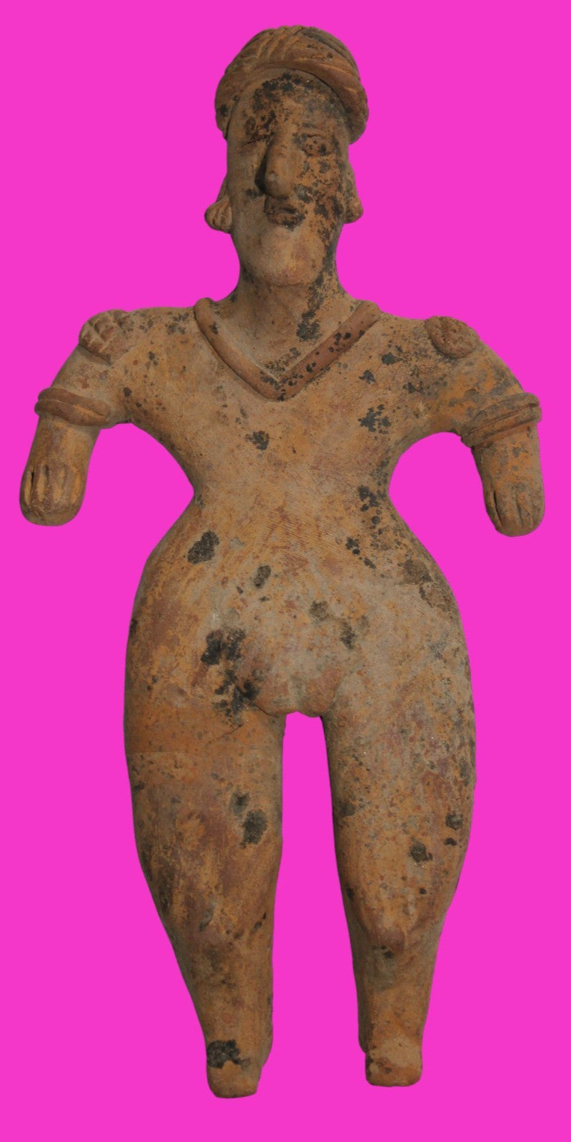 Pre Columbian Artifact 7 inch Female Tomb Figure Colima Mexico 100 BC COA 257