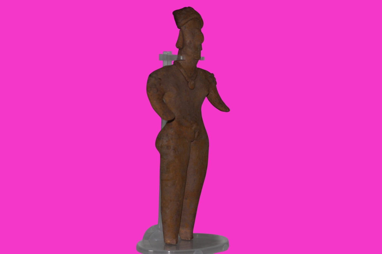 Pre Columbian Artifact 8in Female Shaman Tomb Figure Colima Mexico 100BC COA 254