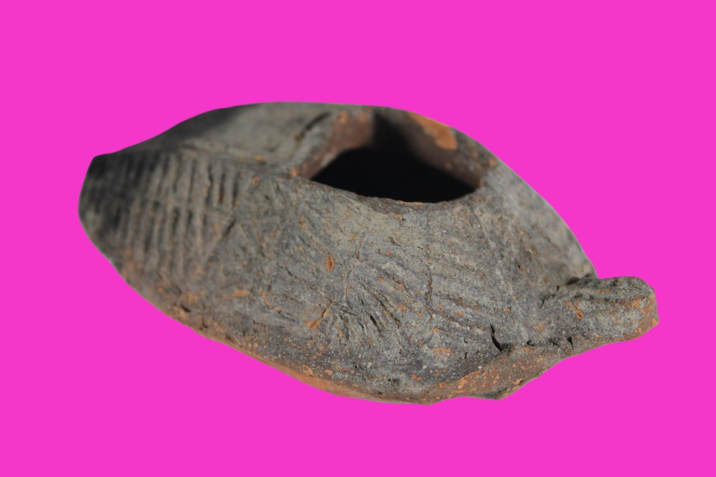 Ancient Holy Land Oil Lamp Artifact Jesus Christ Home 300-600 AD Israel COA 109