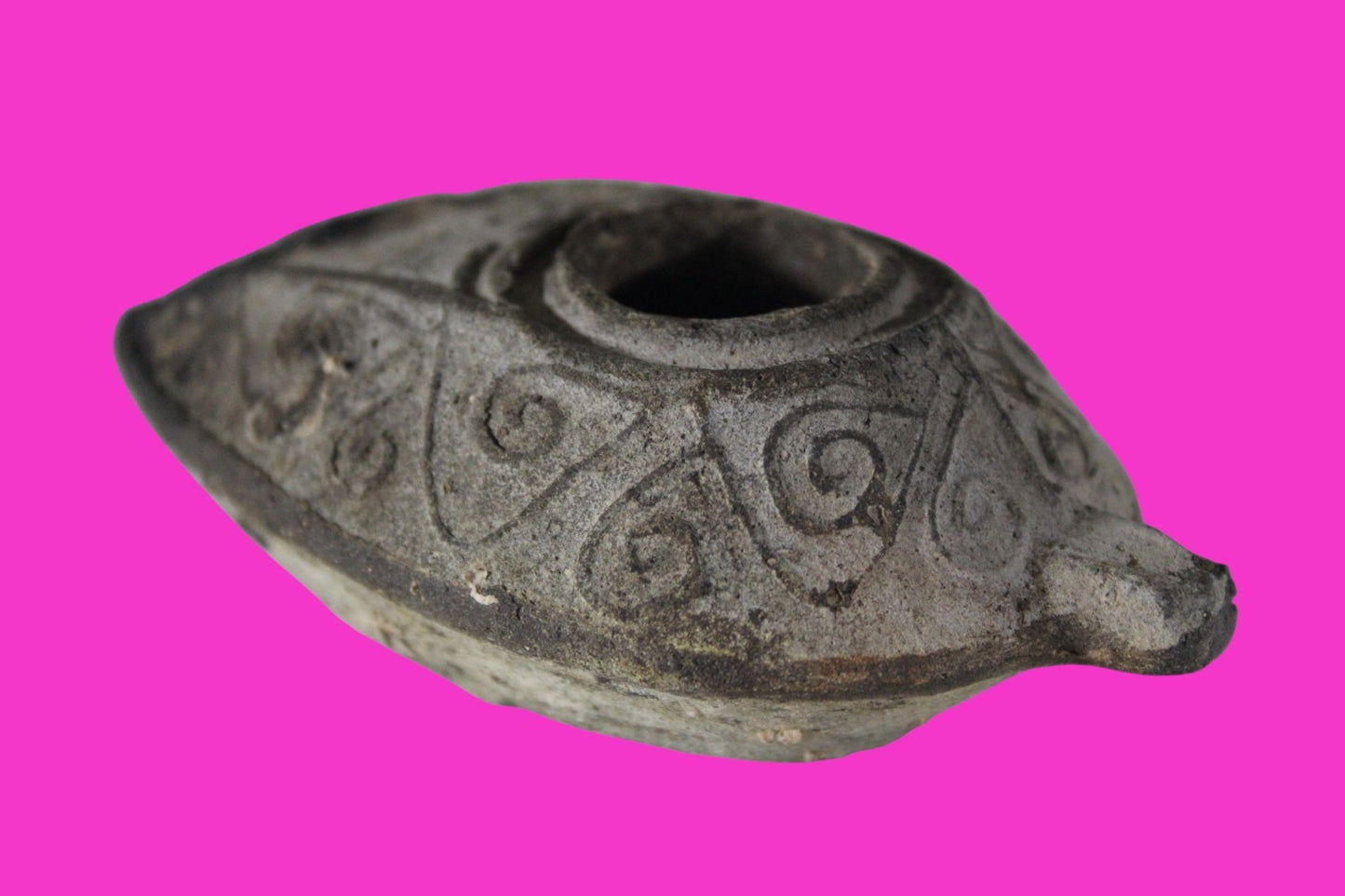 Ancient Holy Land Oil Lamp Artifact Jesus Christ Home Israel 300-600 AD COA 71