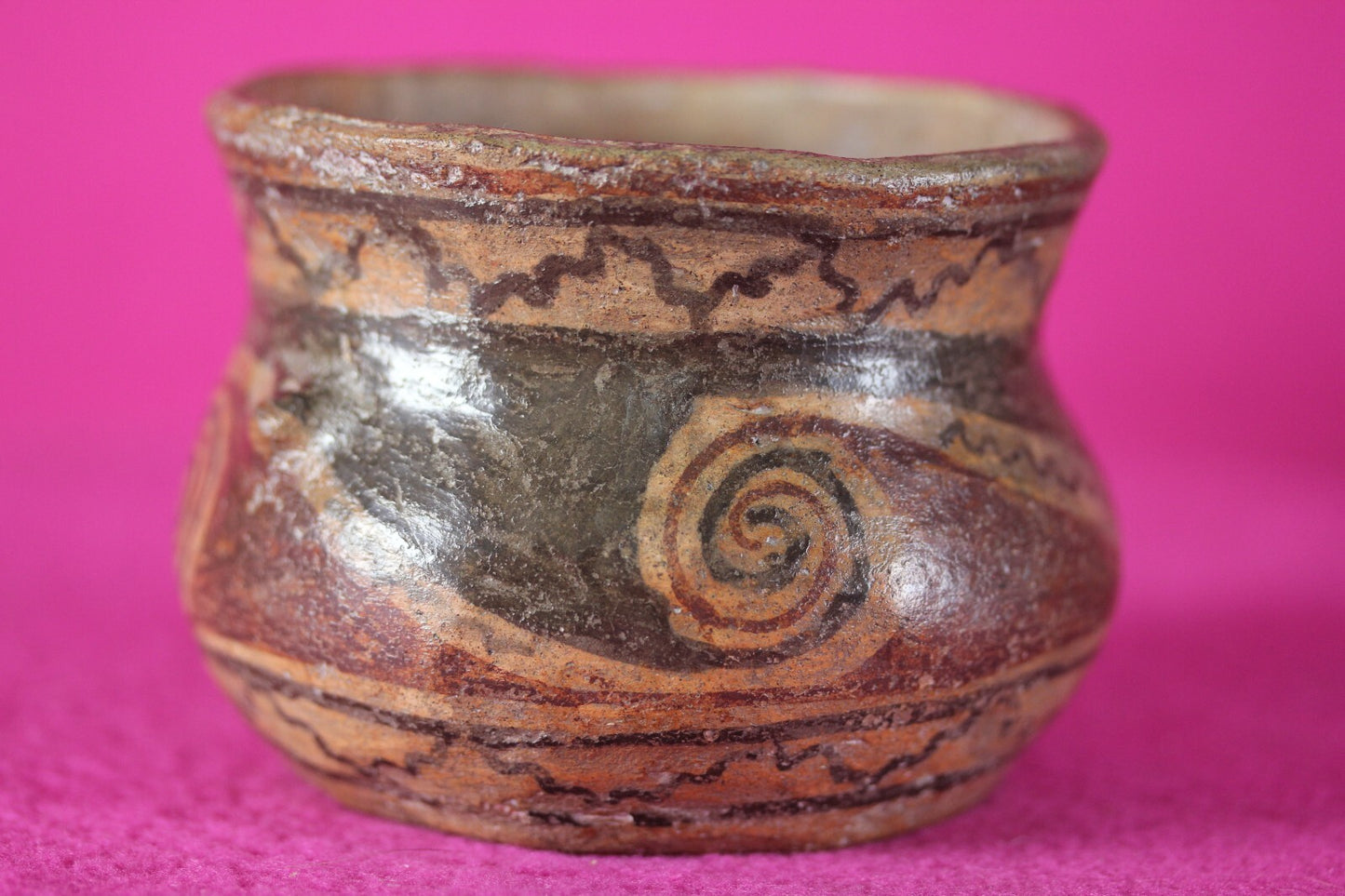 Pre Columbian Casas Grandes Artifact 1150-1450 AD Decorated Bowl Mexico COA J39