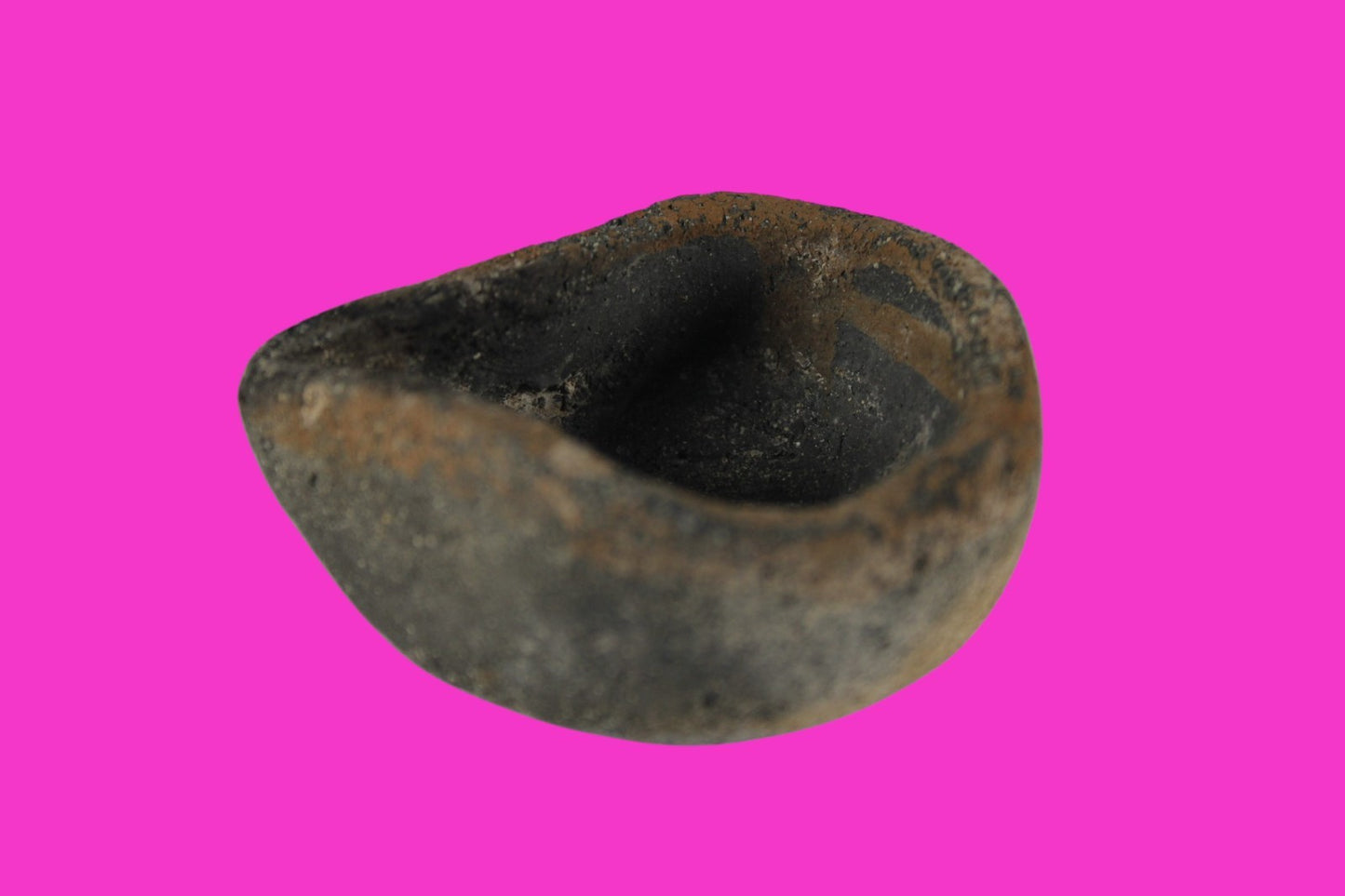 Minature Ancient Holy Land Oil Lamp Artifact Time of King David 1200 BC COA 47