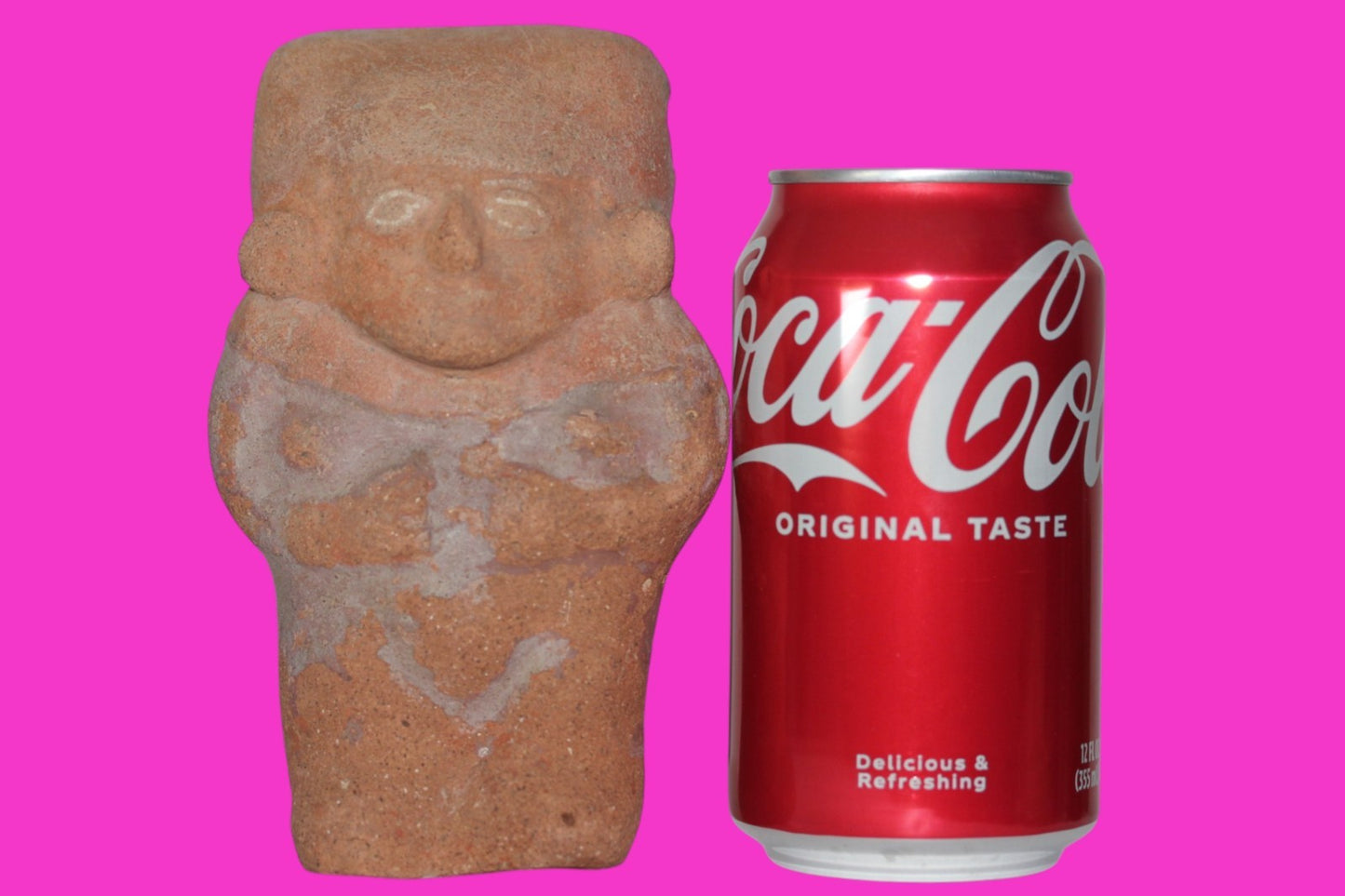 Pre Columbian Authentic Artifact Moche Rattle Figure Peru 850 - 1100 AD COA J34