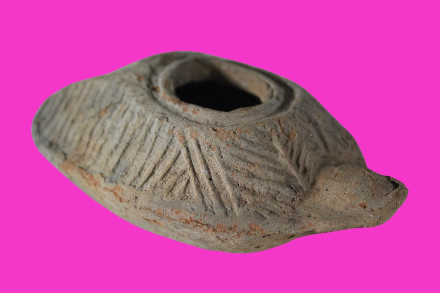 Ancient Holy Land Oil Lamp Artifact Jesus Christ Home Israel 300-600 AD COA 70