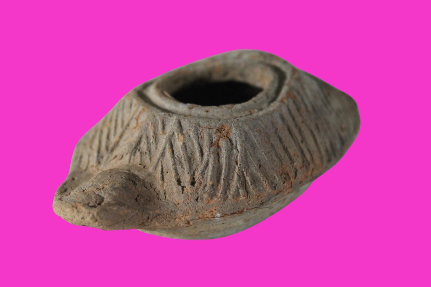 Ancient Holy Land Oil Lamp Artifact Jesus Christ Home Israel 300-600 AD COA 70