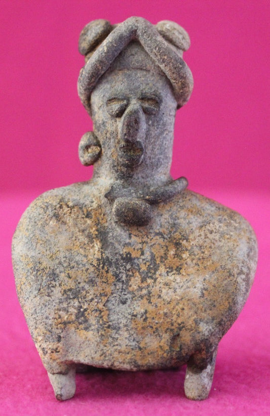 Authentic Pre Columbian Artifact Rare Skirted Tomb Figure Colima Mexico COA 184