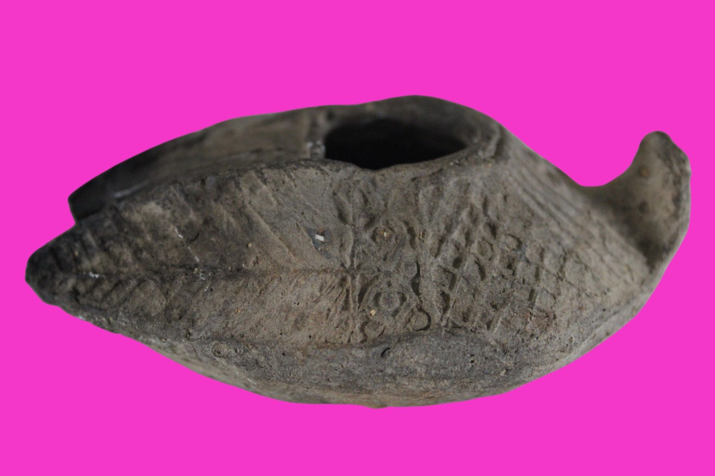 Ancient Holy Land Oil Lamp Artifact Jesus Christ Home Israel 300-600 AD COA 84