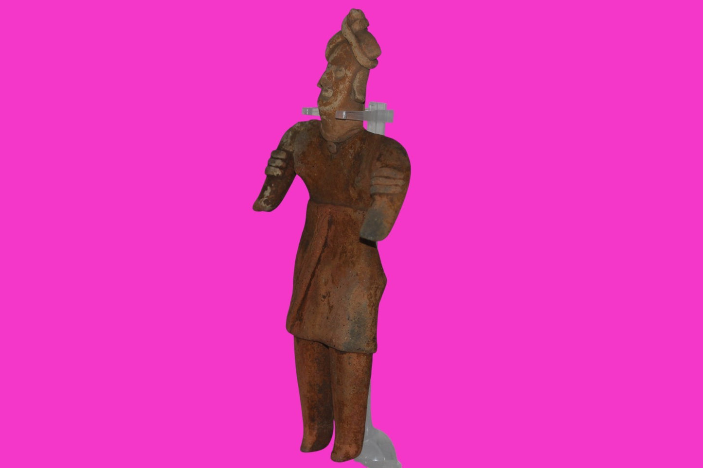 Pre Columbian Artifact 8 inch Female Tomb Figure Colima Mexico 100 BC COA 258