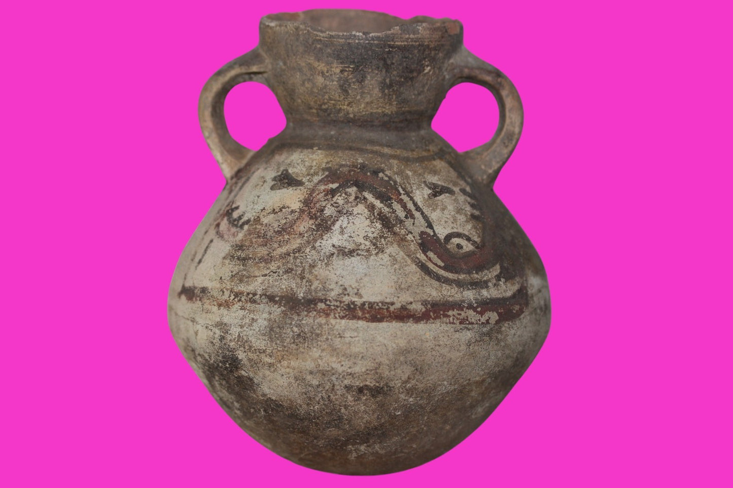 Pre Columbian Authentic Artifact Snake Jug Chancay Peru 1200 -1450 AD COA J103