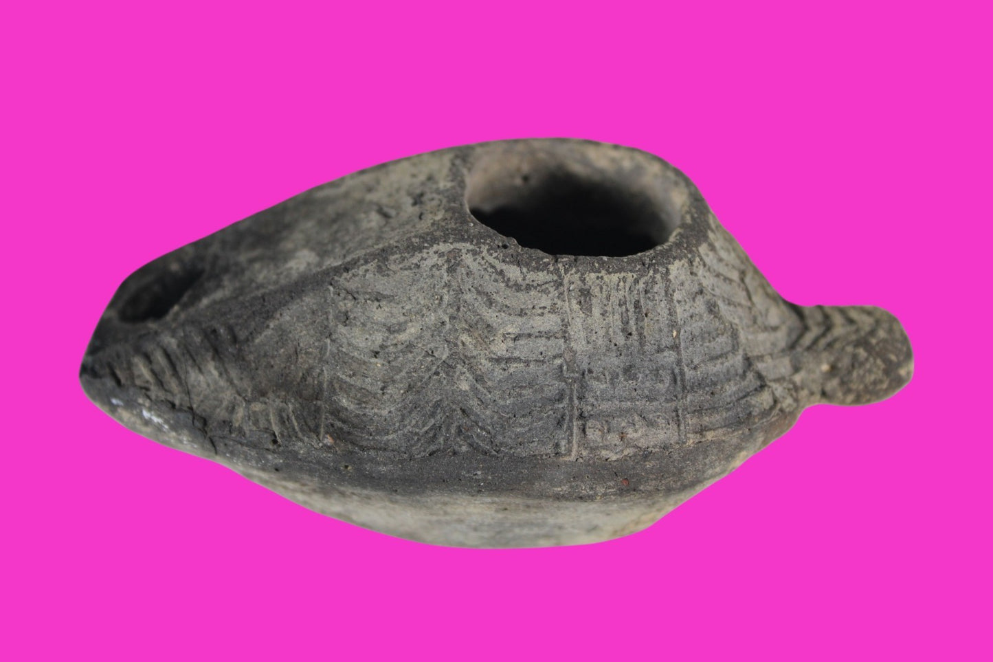 Ancient Holy Land Oil Lamp Artifact Jesus Christ Home Israel 300-600 AD COA 103