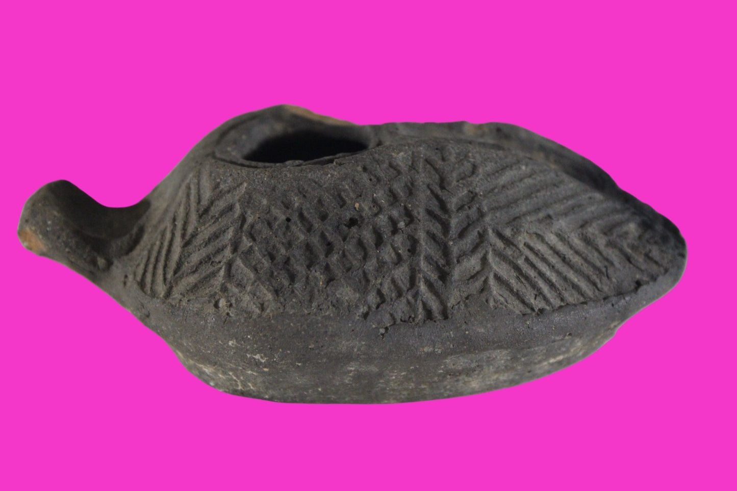 Ancient Holy Land Oil Lamp Artifact Jesus Christ Home Israel 300-600 AD COA 75