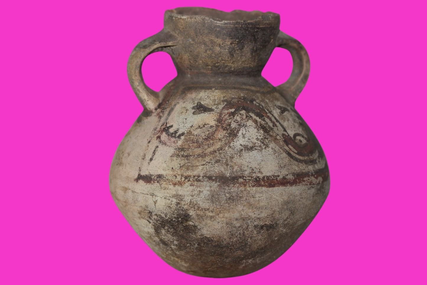 Pre Columbian Authentic Artifact Snake Jug Chancay Peru 1200 -1450 AD COA J103