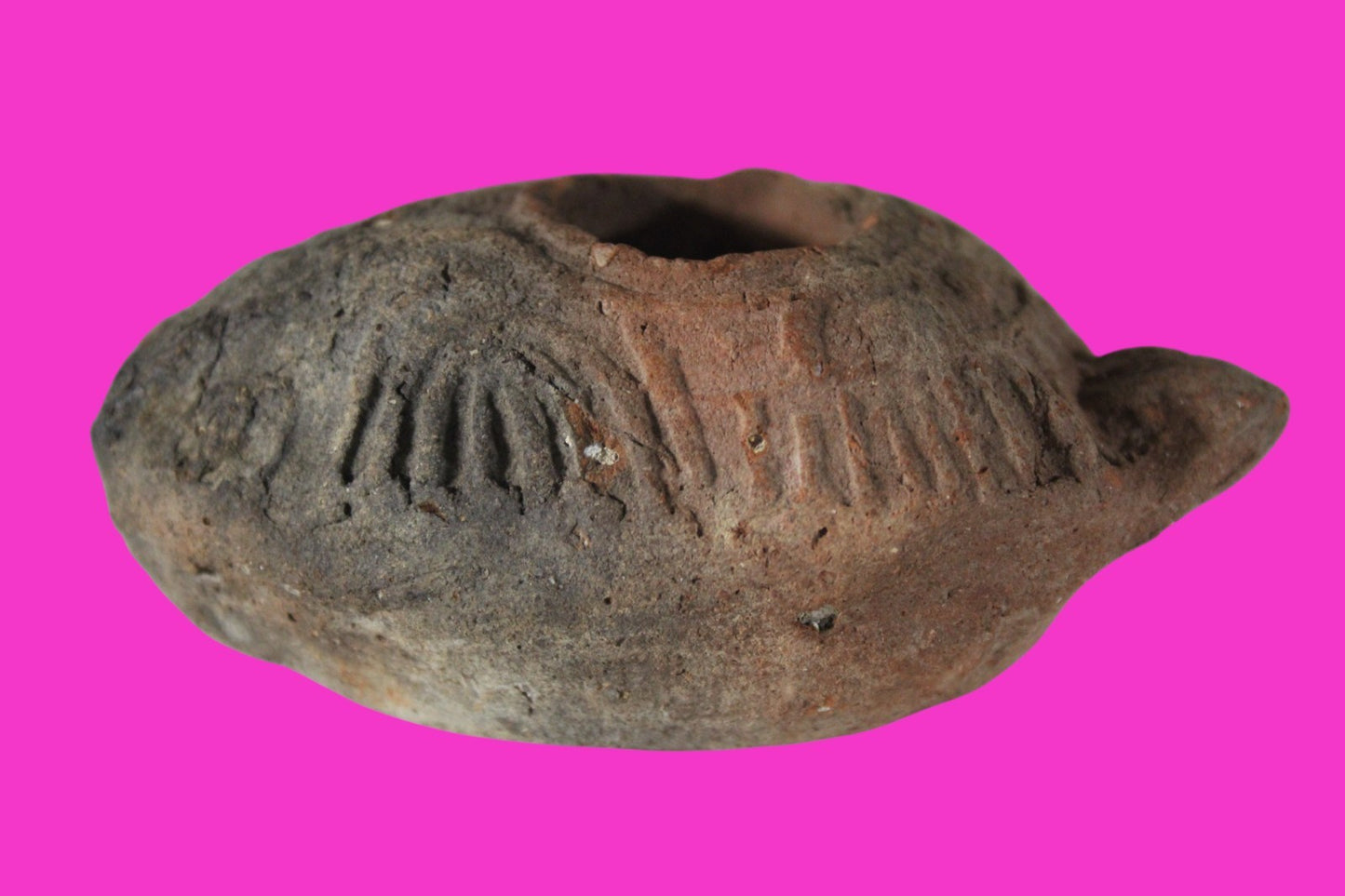 Ancient Holy Land Oil Lamp Artifact Jesus Christ Home Israel 300-600 AD COA 69